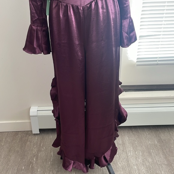 Free People Chasing Love Ruffle Satin - size XS - Picture 6 of 15